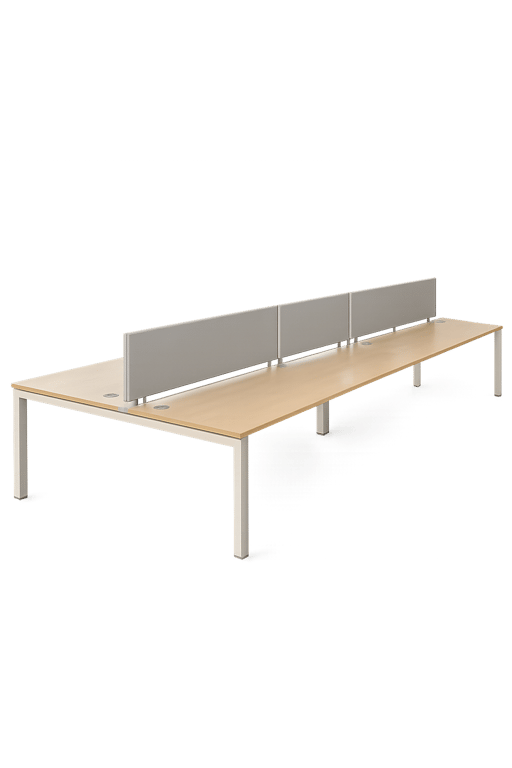 Bureau multiposte 160x167 avec cloisonnettes