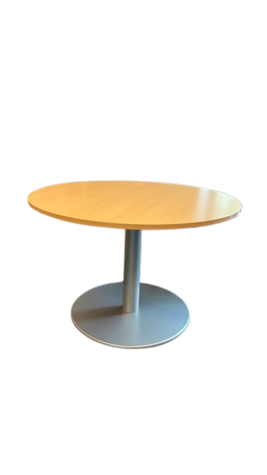 Table de réunion ronde 109x109 en chêne clair