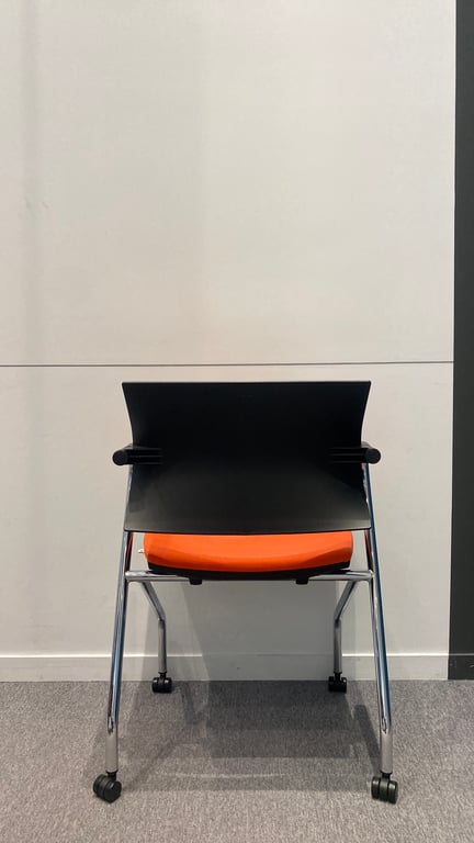 Chaise de réunion avec Roulettes et Accoudoirs