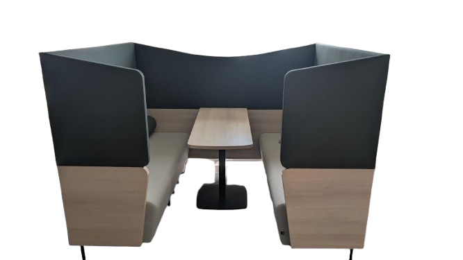 Canapé acoustique 4 places avec tablette fixe