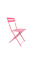 Chaise pliante métal rouge