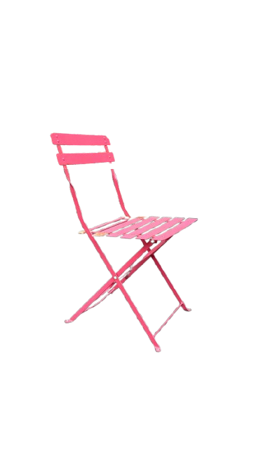 Chaise pliante métal rouge - 3-4