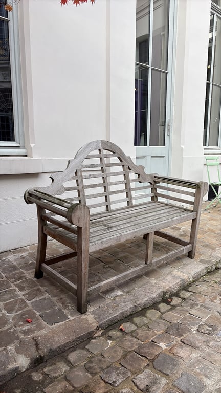 Banc en Bois Gris Clair - 3-4