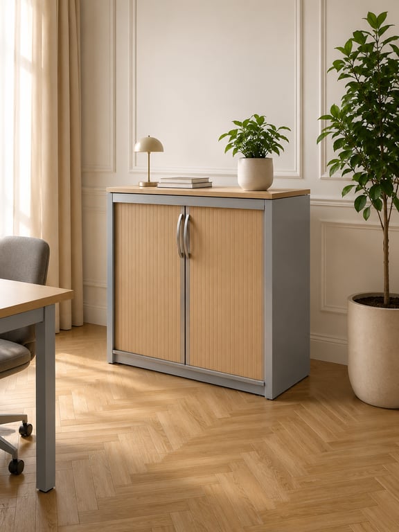 Armoire basse portes coulissantes