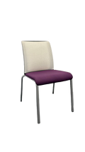 Chaise de réunion en résille et tissu