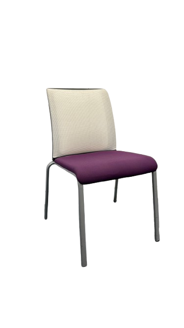 Chaise de réunion en résille et tissu
