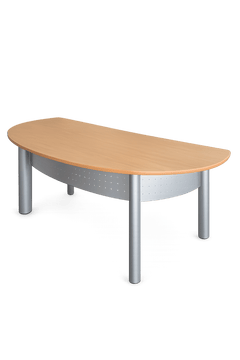 Bureau de direction 205x100 - Chêne et métal lightgrey