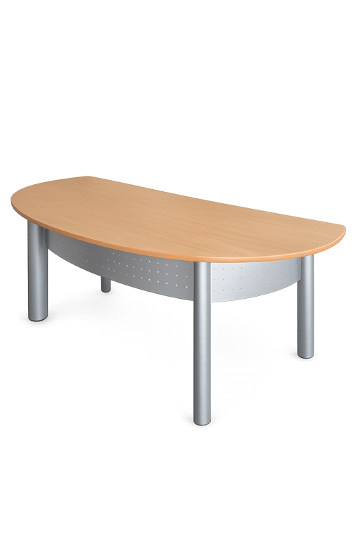 Bureau de direction 205x100 - Chêne et métal lightgrey