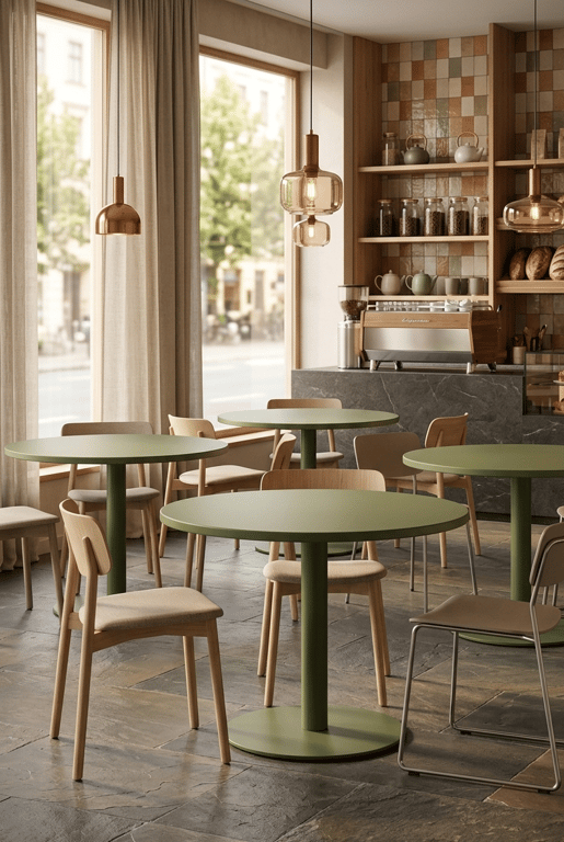 Table de Cafétéria Ronde