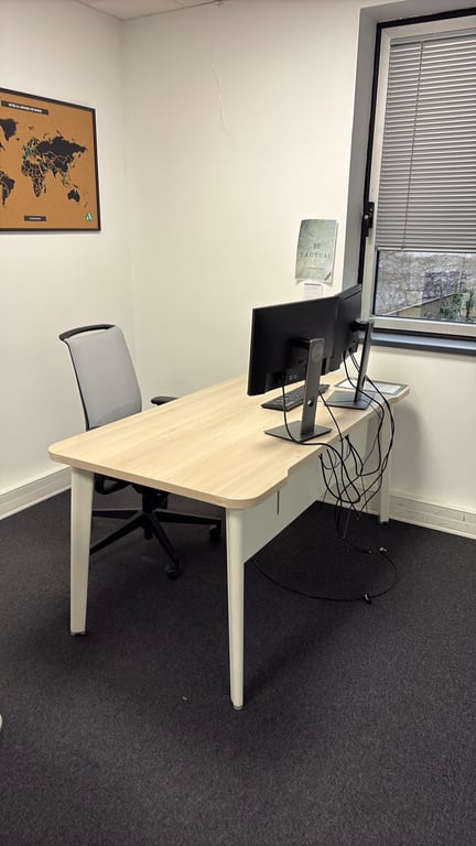 Bureau droit Steelcase - Angle rond - 3-4