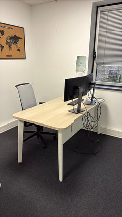 Bureau droit Steelcase - Angle rond - 3-4