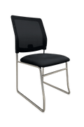 Chaise de réunion en métal et tissu