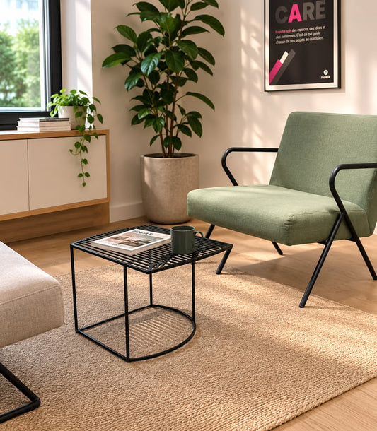 Table basse 40x40 Métal noir Petite Friture