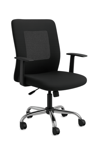 Fauteuil de bureau en tissu avec piètement luge