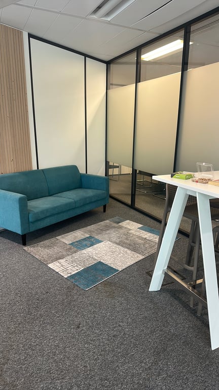 Tapis en tissu multicolore - ambiance