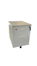 Caisson 2 tiroirs mobile blanc