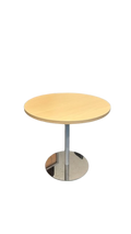 Table ronde 80x80 chêne clair métal greychrome