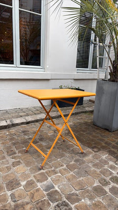 Table d'extérieur rectangulaire rabattable en métal - 3-4
