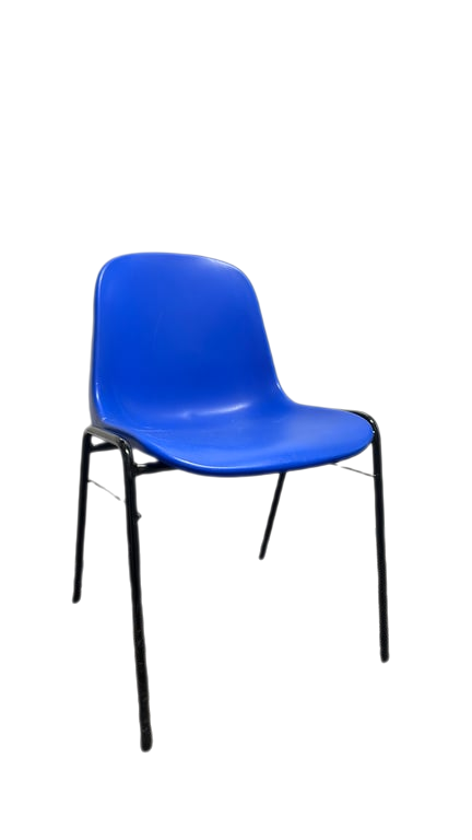 Chaise de cafétéria Manutan Bleu