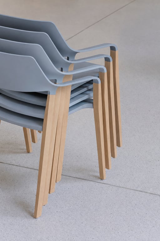 Chaise de cafétéria Brunner Halm - avec accoudoirs