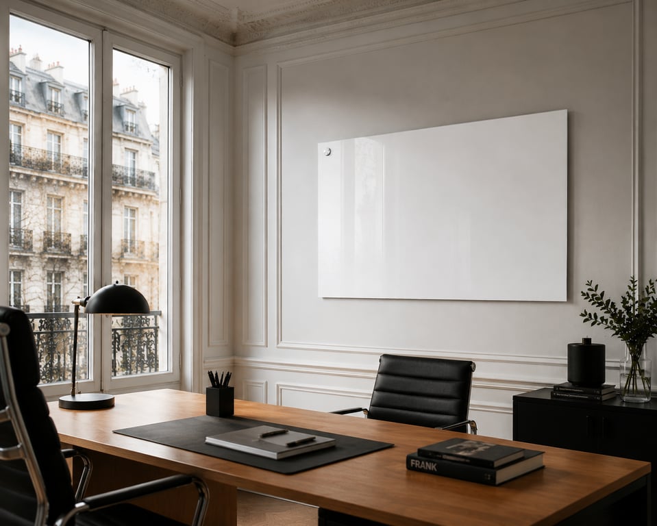 Tableau blanc en verre 120x170