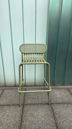 Chaise haute empilable en métal "Green House" - face