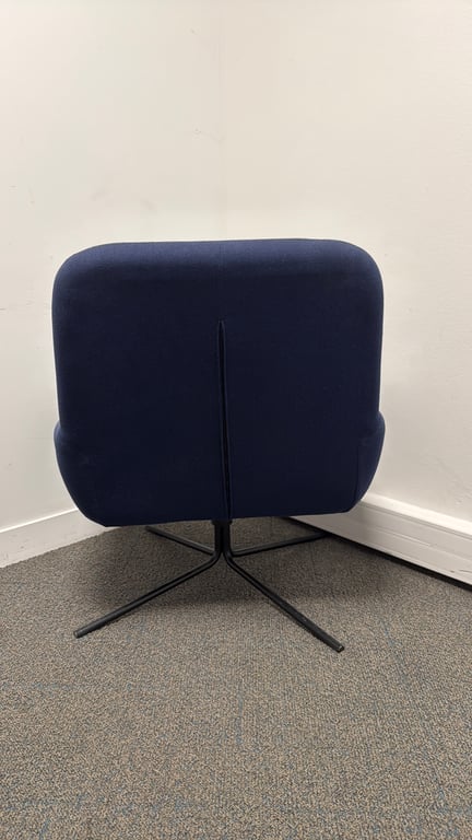 Fauteuil tissu métal violet - 3-4