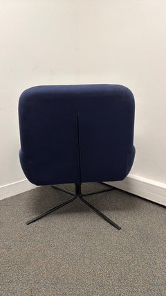 Fauteuil tissu métal violet - 3-4