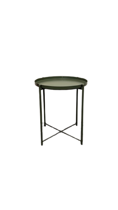 Table basse ronde en métal Vert