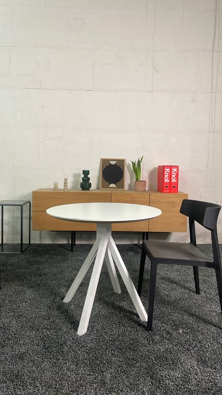 Table ronde 80x80 Blanche