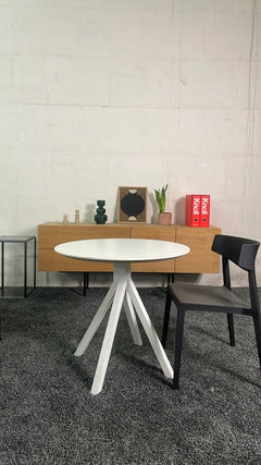 Table ronde 80x80 Blanche