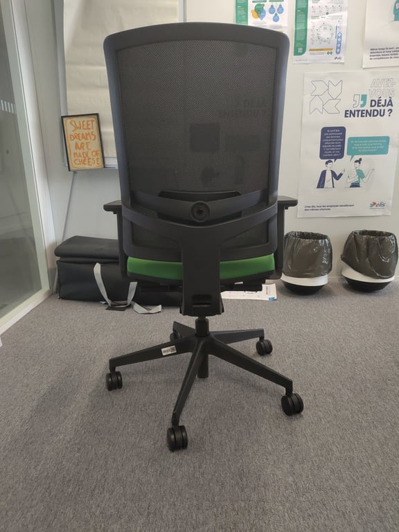 Fauteuil de bureau ergonomique en tissu avec roulettes