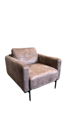 Fauteuil en cuir avec accoudoirs - 3-4