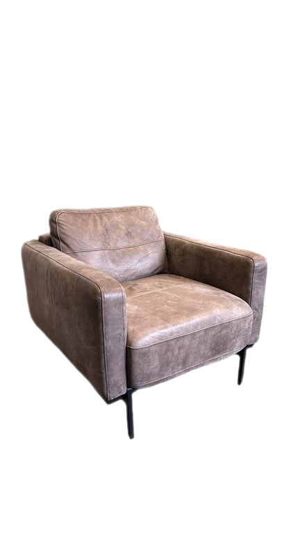 Fauteuil en cuir avec accoudoirs