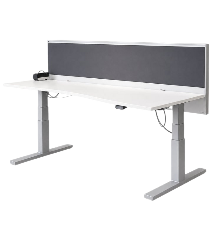 Bureau réglable 180x80 Bene - Level lift - avec cloison