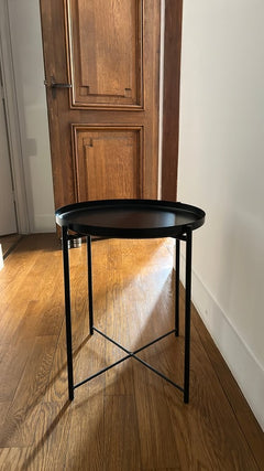 Table basse ronde 44x44 Métal noir - face