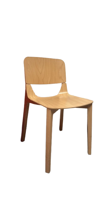 Chaise de cafétéria en bois
