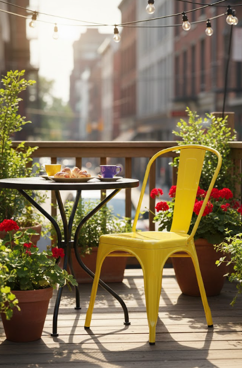 Chaise d'extérieur en métal Bitter Lemon