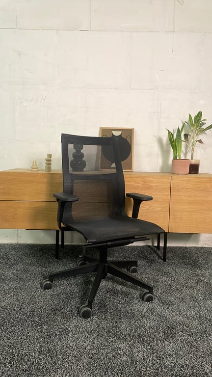 Fauteuil de bureau ICF Una plus Noir - face