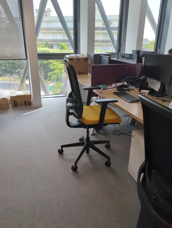 Fauteuil de bureau en résille avec piètement étoile