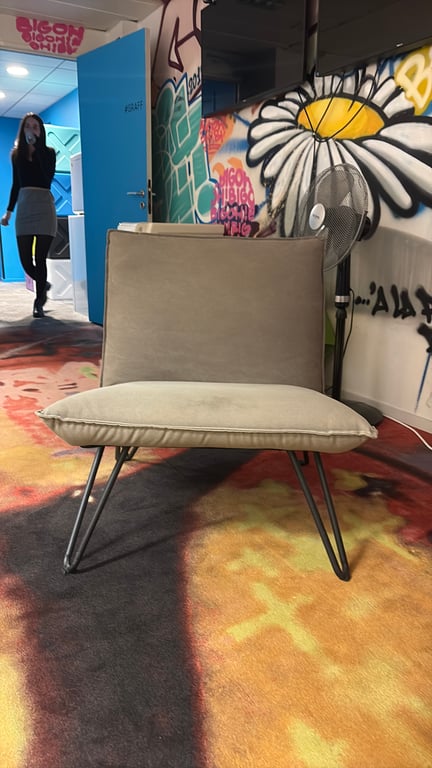 Fauteuil en tissu gris Maison du monde - 3-4