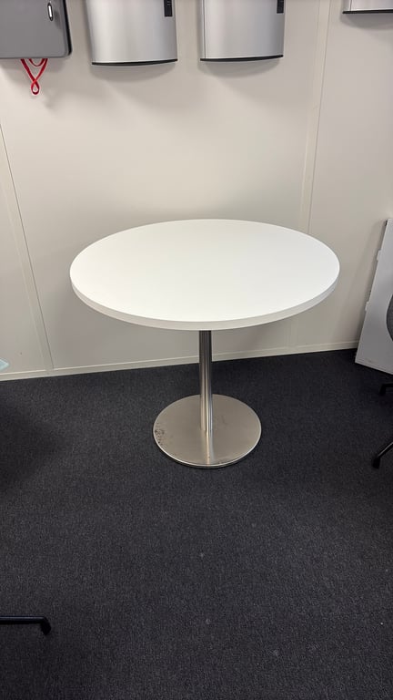Table de réunion ronde 90x90 Blanc - 3-4