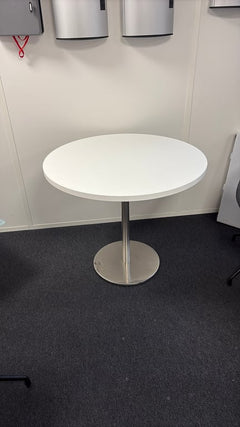 Table de réunion ronde 90x90 Blanc - 3-4