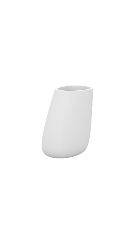 Pot de plante blanc en plastique