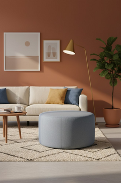 Pouf Boston Blue en Tissu