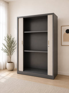 Armoire haute avec portes coulissantes