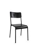 Chaise de réunion en métal noire