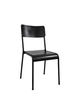 Chaise de réunion en métal noire