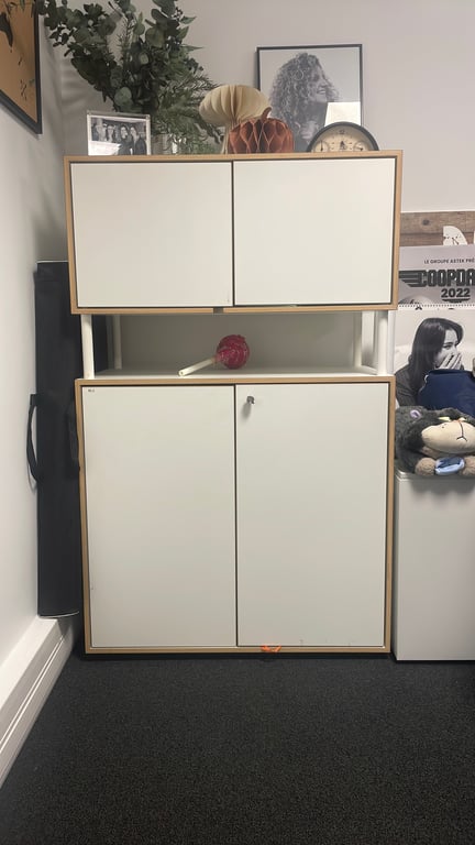 Armoire 2 étagères blanc - 3-4