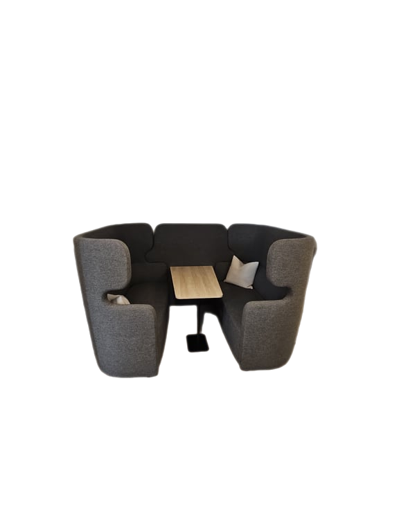 Canapé acoustique 4 personnes avec tablette fixe